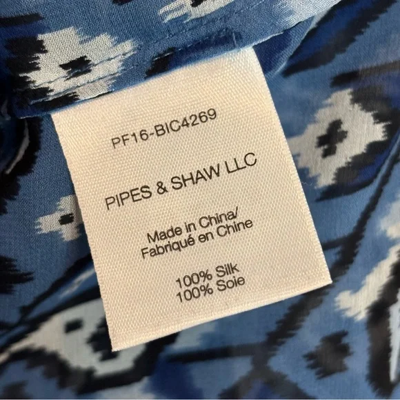 Veronica Beard Cabo Boho Paisley Silk Peplum Ladder Stitch Long Sleeve Blouse 12 - Picture 10 of 11